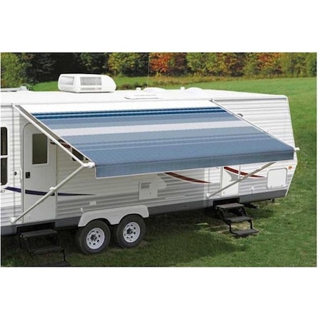 Carefree Carefree C6F-JU148E00 13-2 ft. Dune Stripe Ocean Blue - White C6F-JU148E00